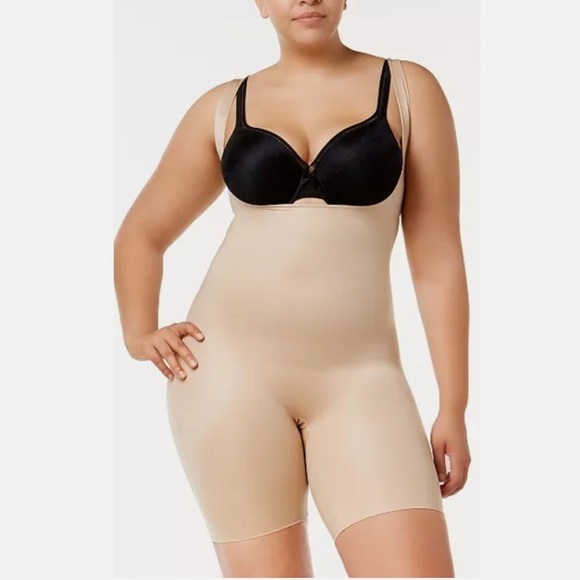 SPANX Other - SPANX Nude Open Bust Mid-thigh Bodysuit Shape wear Large
